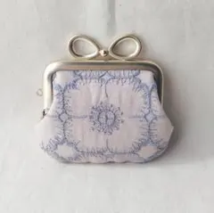 ミナペルホネン anemone①（pink） リボンがま口