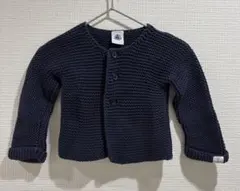 Petit Bateau ネイビー カーディガン 12m