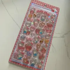 正規品 キティー サンリオ ボンボンドロップシール 第2弾 赤