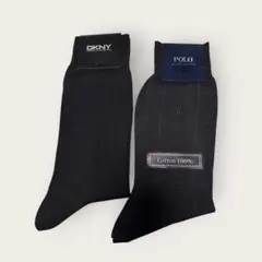 DKNY POLOとRALPH LAUREN メンズソックス 2足セットのサムネイル