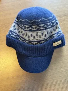 montbell ニット帽 ウール ジャカード ビルキャップ