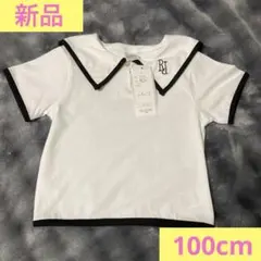 新品　しまむらkanako sisdeal 襟付きプルオーバー 半袖　白Tシャツ