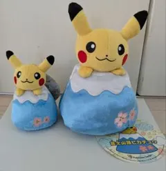 【限定品】富士山頂ピカチュウ　ぬいぐるみ　マスコット　セット