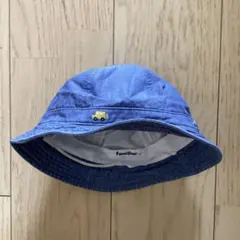 ファミリア　青色　バケットハット　車刺繍　顎紐付き　頭囲51センチ