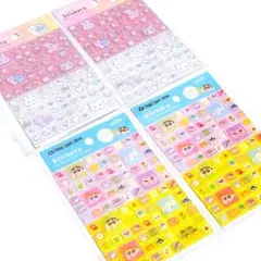 匿名発送　セリア　タイルシール　クレヨンしんちゃん　キラキラアニマル　4点セット