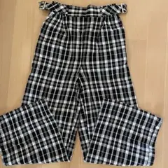 女の子 チェック柄ロングパンツ 150cm