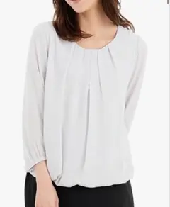 新品Add Rougeブラウスグレー八分袖