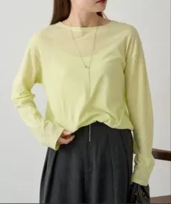 新品未使用タグ付　ピュアルセシン　コットンシアーカットソー