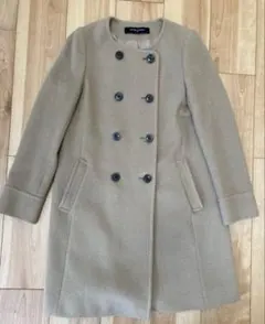 【美品】UNITED ARROWS ダブルブレストコート　キャメルベージュ
