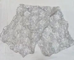 流行りの白✕シルバーラメシワ加工華やか花柄レース帯揚げ