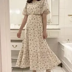 apres jour 裾ティアードワンピース 花柄