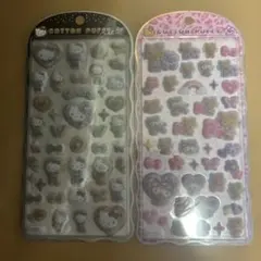 ハローキティ コットンパフィーシール 2種セット