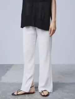 STUNNING LURE クレーピーパンツ　ホワイト サイズ0