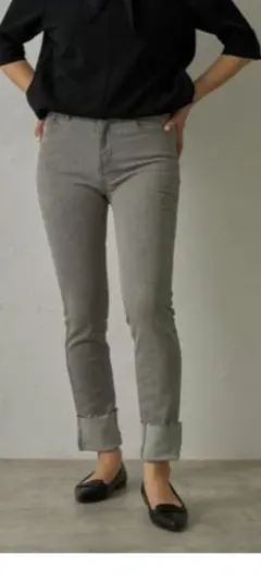 ロールアップストレッチスキニーデニム