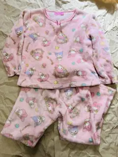 My Melody フリースパジャマ 上下 ピンク 120cm