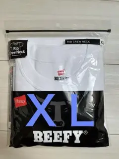 Hanes ヘインズ　BEEFY-T XL 白　Rib