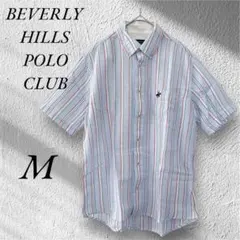 BEVERLY HILLS POLO CLUB 半袖シャツ ボタンダウン 水色M