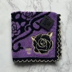 ANNA SUI バラ模様 ハンドタオルハンカチ