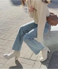 オリジナルパッチセミフレアデニム