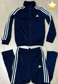 adidas ネイビー ジャージ上下セット　130cm