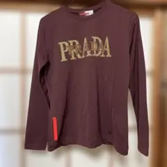 PRADA ポケット付き 長袖 カットソー ダークグレー ロングTシャツ L