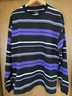 BEAMS 　マルチボーダー クルーネック スウェットシャツ