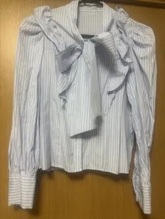 INGNIリボンブラウス　ストライプ　イング