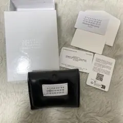 新品☆Maison Margiela 三つ折り財布 ラムスキン ブラック