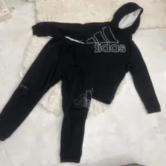 adidas ジャージセット 黒 130