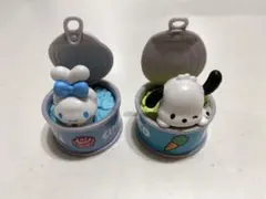 シナモロール ポチャッコ 缶入りフィギュア 2個セット　サンリオ　缶詰