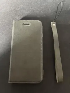 iPhone6、6s 手帳型ケース ブラック ストラップ付き