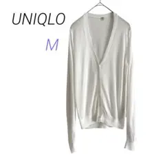 UNIQLO【M】レーヨン Vネック カーディガン 透け感
