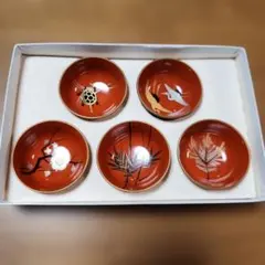 川連塗　鶴亀　松竹梅盃 未使用品】会津塗 招福盃 松竹梅鶴亀 4客セット - メルカリ