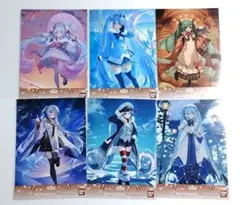 一番くじ 雪ミク S賞 クリアポスター6枚セット