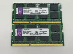 ノートPCメモリ KVR1333D3S9/8G 8GB x2枚 計16GB