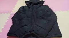 【最終値下げ】フード付き フェイク ダウンコート アウター ブラック Mサイズ