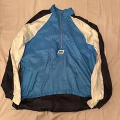 90s NIKE 銀タグ ハーフジップ ナイロンジャケット ブルー ブラック