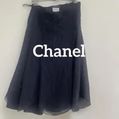 Chanel フレアスカート サイズ34navyのサムネイル