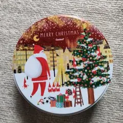 クリスマス サンタクロース スチール缶（空き缶）