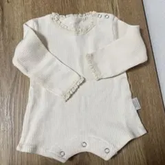 BBAMMA アイボリー 白　 ロンパースと帽子セット　セットアップ
