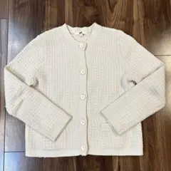 ユニクロ UNIQLO ニットカーディガン Lサイズ アイボリー