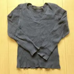 KBF+ ネイビー　Vネックセーター サイズOne