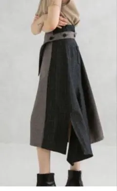 UNITED TOKYO バックタックアシメスカート サイズ2 USED 日本製