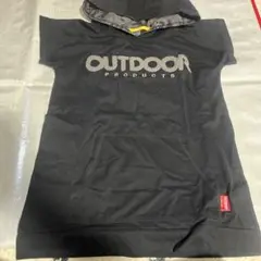OUTDOOR PRODUCTS フード付きTシャツ Mサイズ ブラック