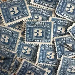 おしゃれな外国切手　カナダ　数字　50枚　海外切手　紙もの　古切手　小型