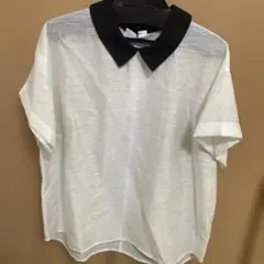 SHIPS any: フラワー ジャカード バイカラー プルオーバー シャツ