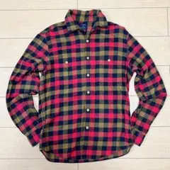 カ*ミ様 J.CREW フランネルチェックシャツ S レッド×ブラック×カーキ