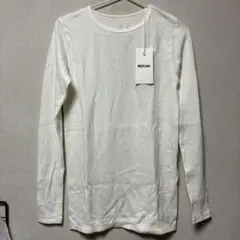 人気！今季　MUJI Labo クルーネック　 長袖 Tシャツ　ホワイト　 M