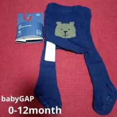 新品 GAP ベビータイツ ネイビー ブラナンベア くまちゃんタイツ