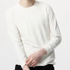 UNIQLO ユニクロ 極暖ヒートテックコットンクルーネックT/9分袖 Lサイズ